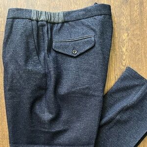 INCOTEX Men Blue Dress Trousers Slim-Fit